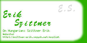 erik szittner business card